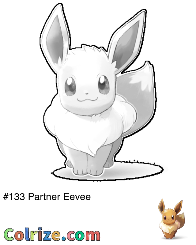 Pokemon Partner Eevee coloring page