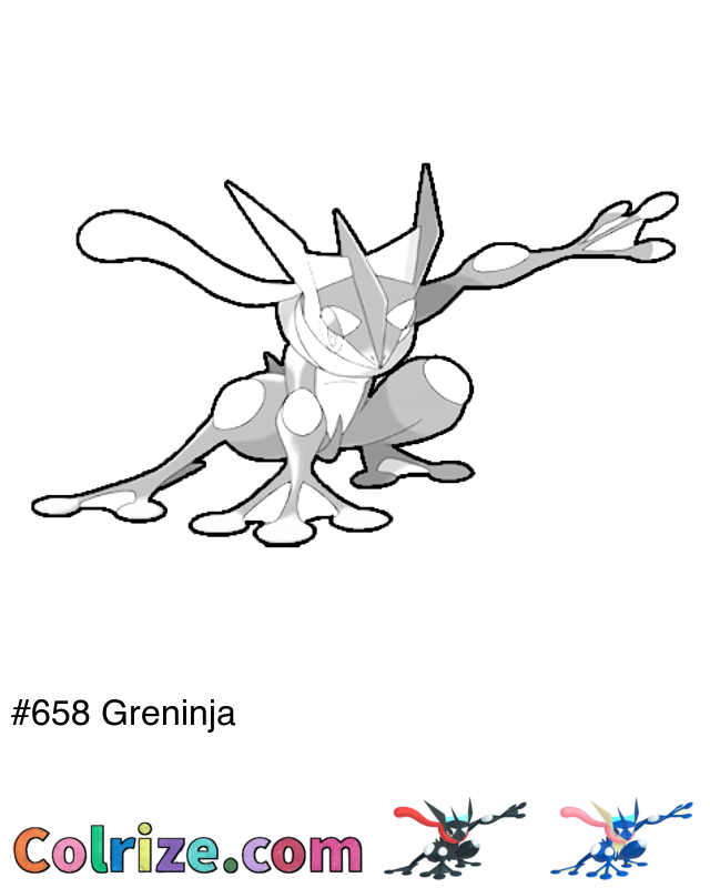 Greninja Coloring Page