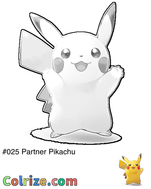 Pokemon Partner Pikachu coloring page